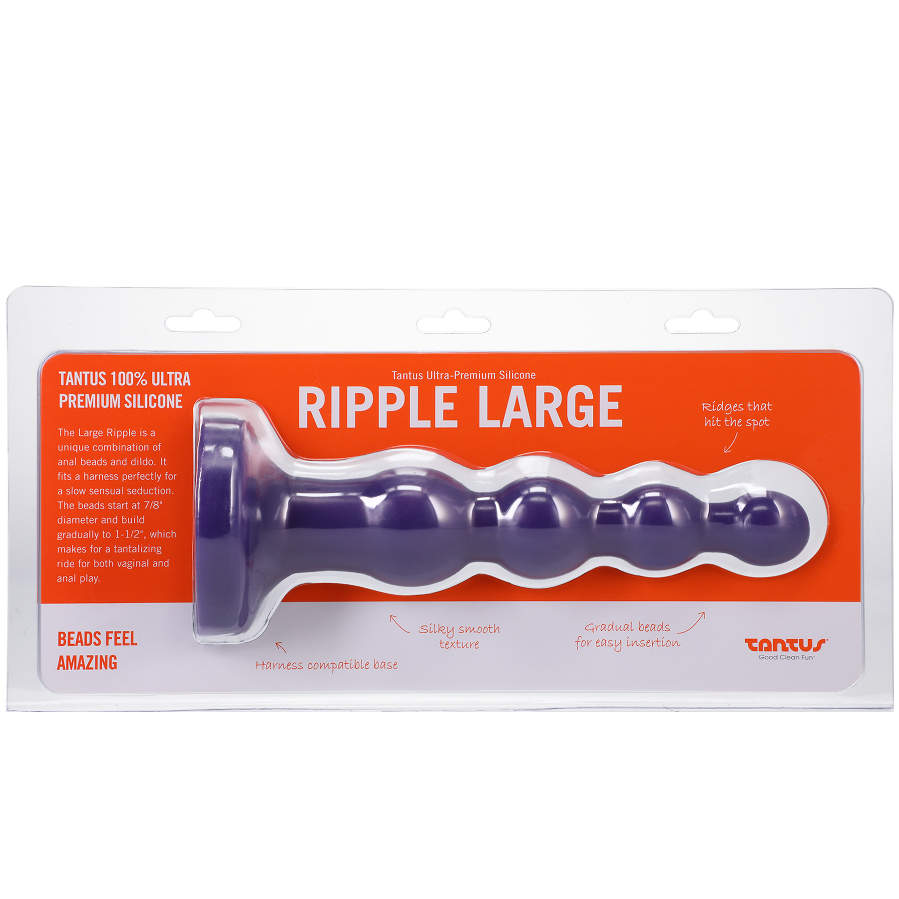 Tantus Silicone Large Ripple Butt Plug Midnight Purple Mayablue Tantus Silicone Large Ripple Butt Plug Midnight Purple Mayablue