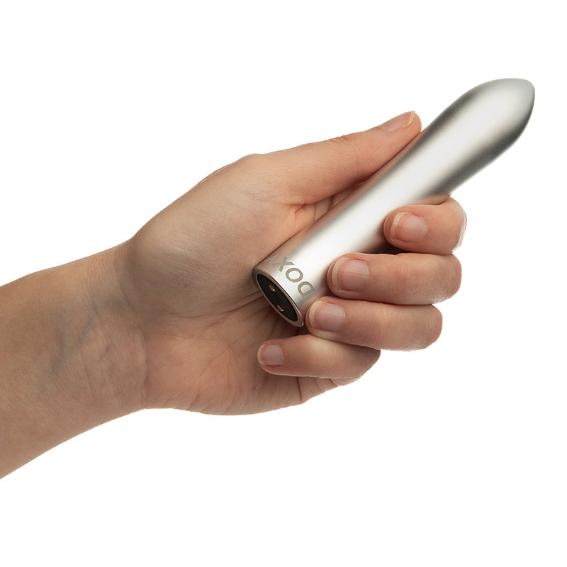 Doxy 4.5 inch Rechargeable Vibrator Silver