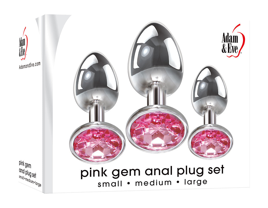 Adam & Eve Pink Gem Anal Plug Set