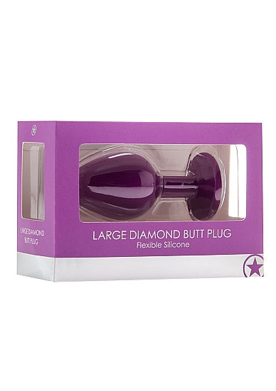 Shots Toys Diamond Butt Plug Large Purple