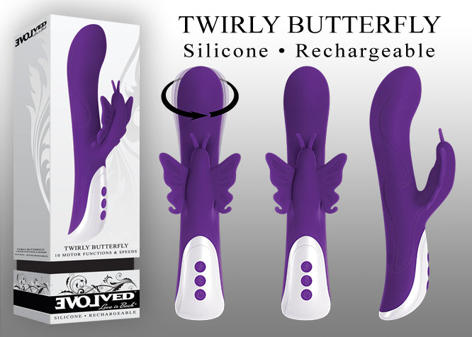 Evolved Novelties Twirly Butterfly Rabbit Vibrator